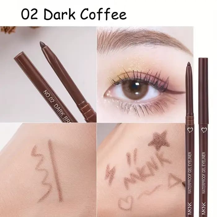 Crayon Eyeliner 5 couleurs, imperméable, longue durée, bleu, noir, marron, facile à porter