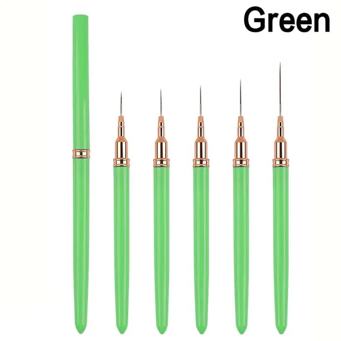 # Lot de 5 pinceaux professionnels pour nail art, pour la création de motifs et la peinture, pinceau