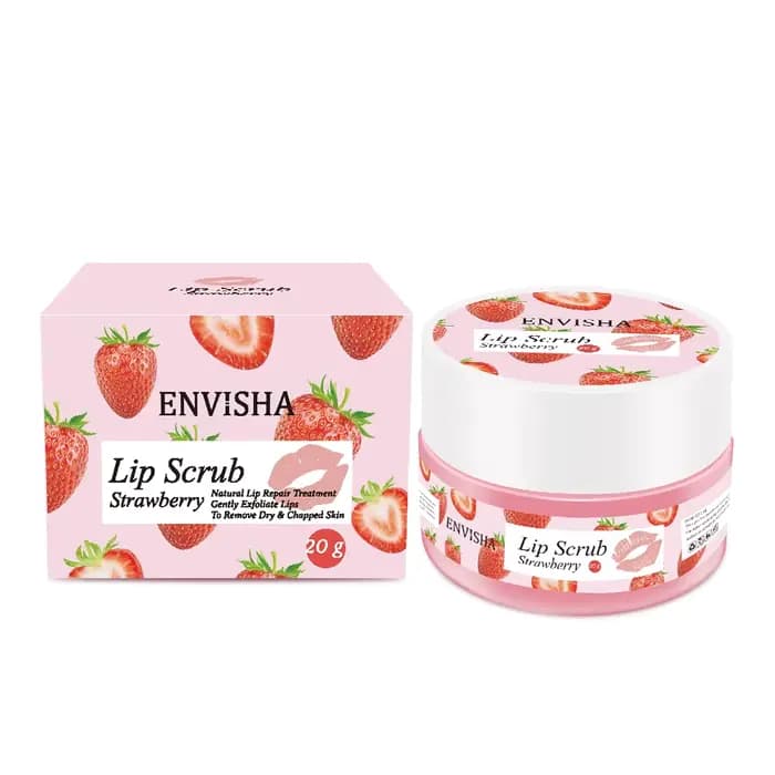 ENVISHA – baume à lèvres à la fraise, crème à base de sucre, exfoliant, hydratant, nourrissant, répa