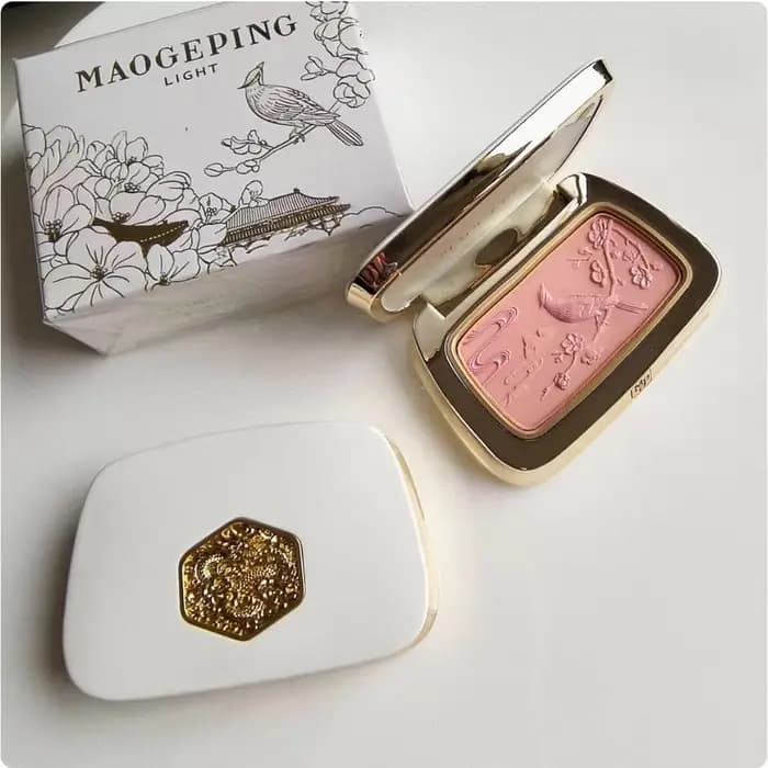 MAOGEPING plume légère fard à joues 4.5g plume Texture Rosiness joue couleurs ondulation naturel Ori