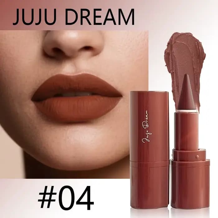 Duo – crayon à lèvres et rouge à lèvres mat, 6 couleurs, longue durée, pointe conique, nuances viole