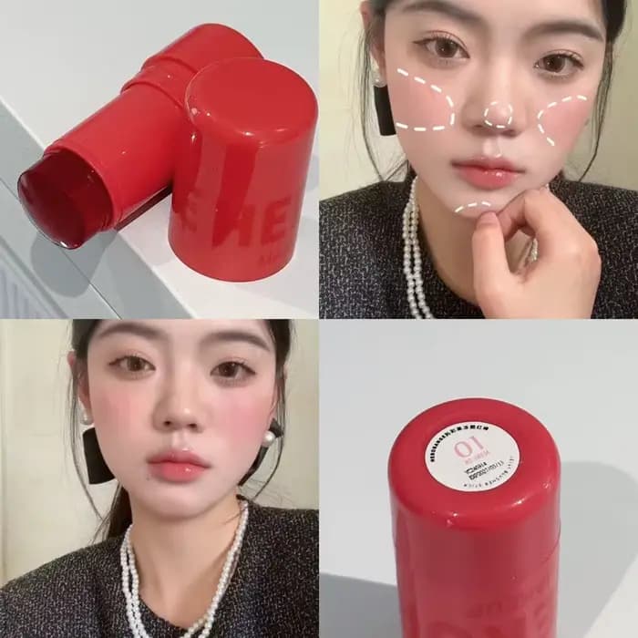 HERORANGE gelée Blush bâton éclaircir joue Rouge double usage des lèvres et des joues fard à joues i