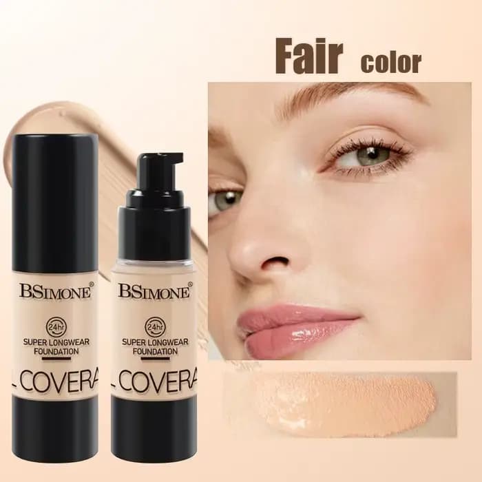 Fond de teint liquide BSIMONE, imperméable, fini mat, longue tenue, crème correctrice pour les tons 