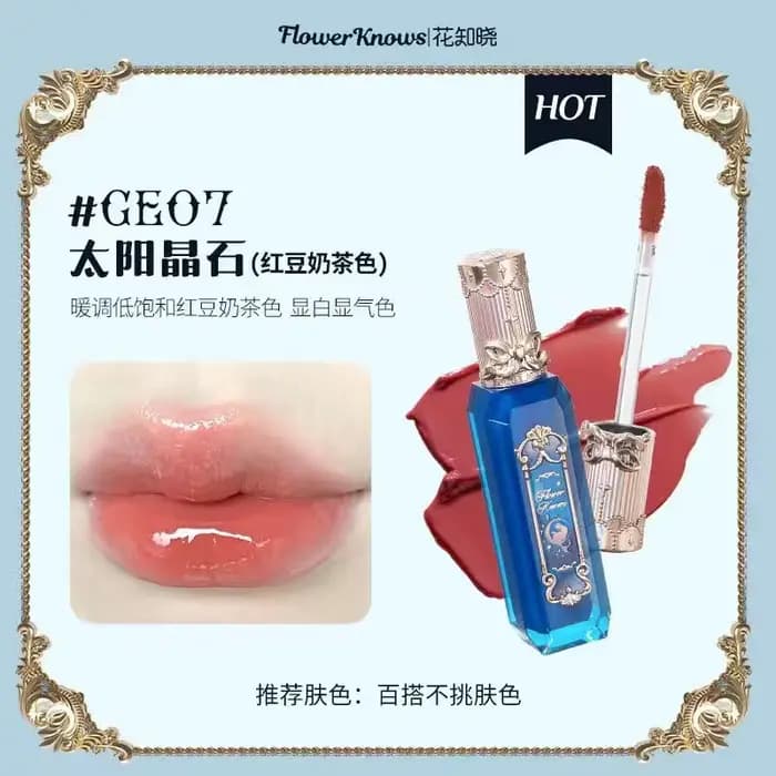 Flower Knows – crème à lèvres mate Rococo fraise, longue durée, imperméable, teinte, maquillage tend