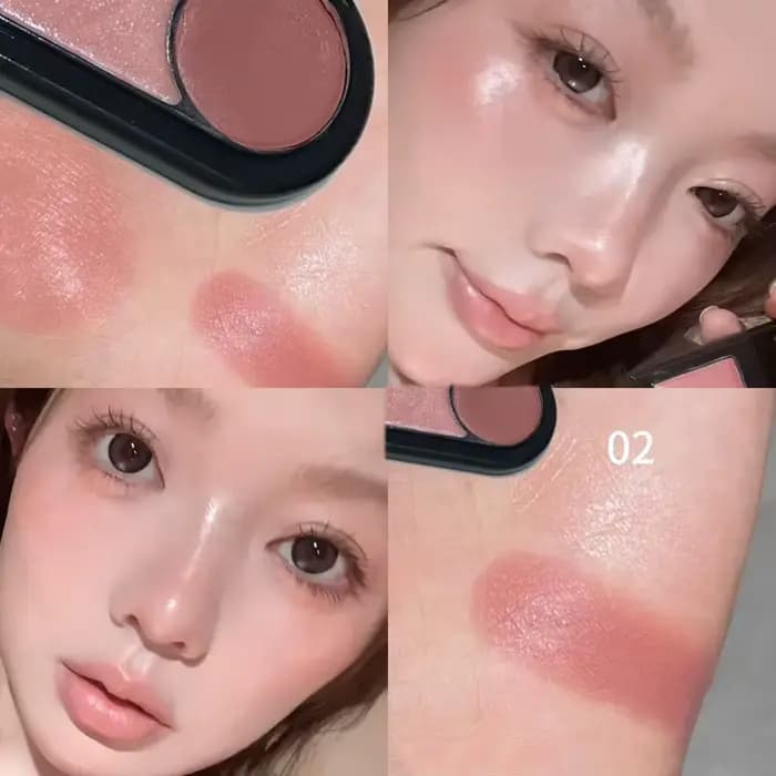 Baume bicolore Herorange, texture fine, multi-usages pour le blush et le highlight, look nude nature
