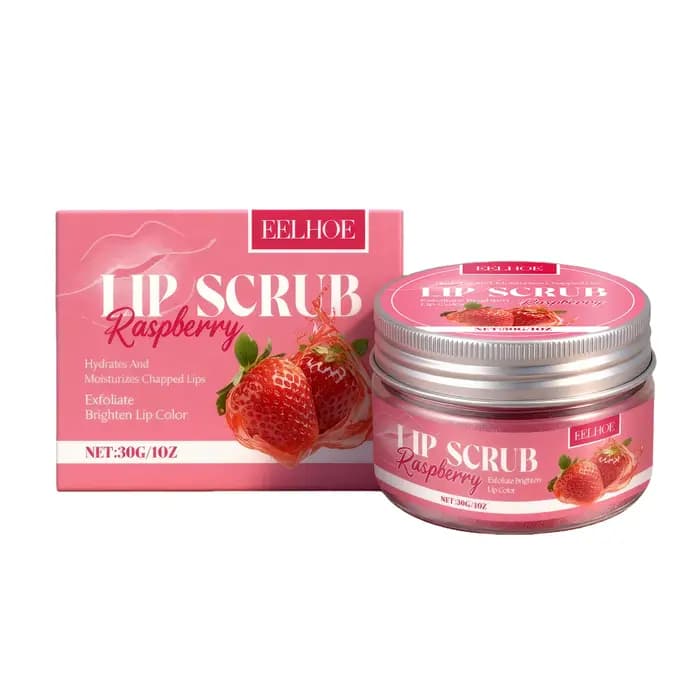 Gommage à lèvres aux fraises, exfoliant, prévient le séchage, les fissures, améliore la matité, élim