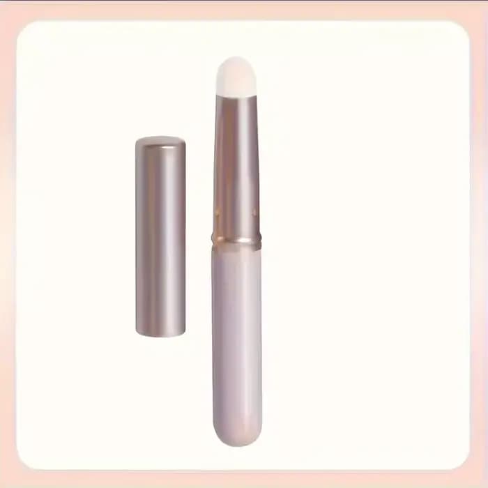 Brosse à rouge à lèvres professionnelle à tête ronde avec capuchon, brosse à paume portative, adapté