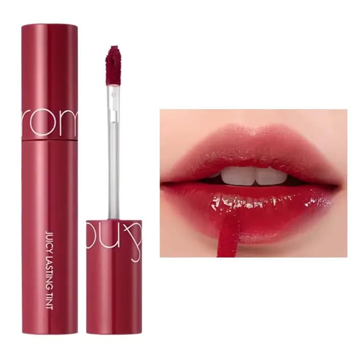 Teinte longue tenue coréenne rom&nd Juicy - Effet miroir 3D, gloss hydratant longue durée pour des l