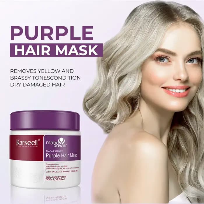 Karseell – masque capillaire violet professionnel, 100ml/500ml, neutralise les tons jaunes en laiton