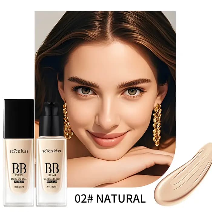 Crème BB, fond de teint waterproof longue tenue 24h, maquillage léger semi-mat à couvrance modulable