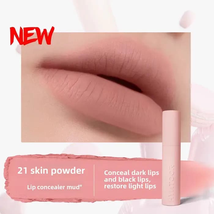 Baume à lèvres HYNTOOR Série Macaron : Gloss à lèvres mat nude longue tenue, résistant aux bavures