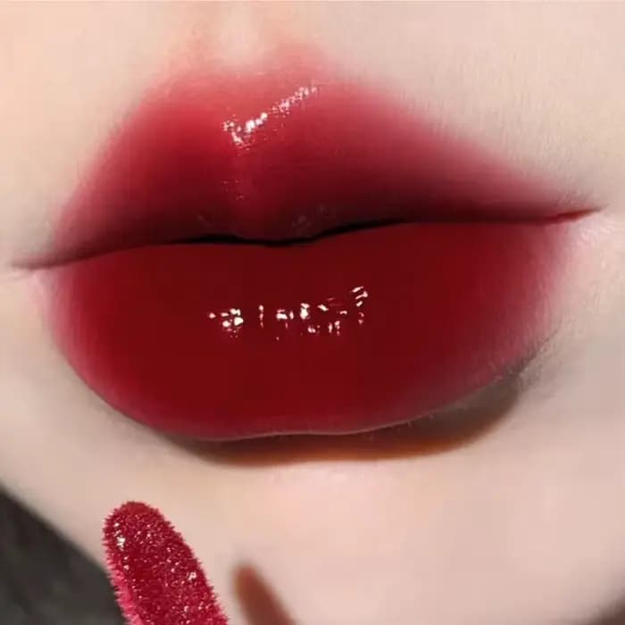 HERORANGE Laque à lèvres légère semblable au verre – Brillant au miroir, formule hydratante ; Anti-t