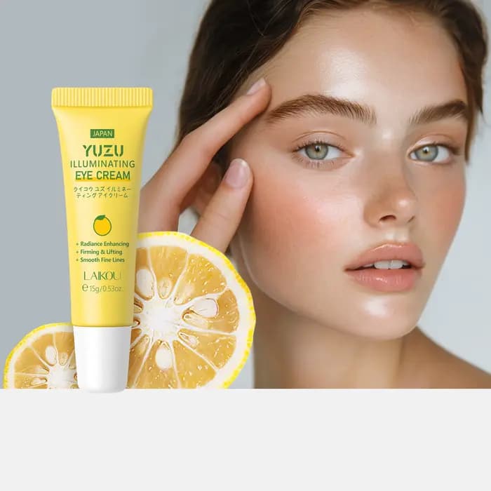 Crème pour les yeux illuminante LAIKOU Yuzu 15g, nourrissante, hydratante, raffermissante, liftante,