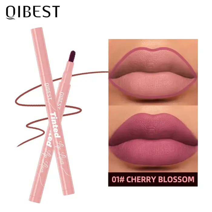 QIBEST 5 couleurs rouge à lèvres crayon à lèvres nu doux mat crayon à lèvres Non-séchage imperméable