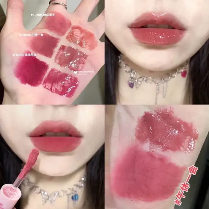 Gloss à lèvres double embout, waterproof, hydratant, longue tenue, fini mat velours effet miroir, co