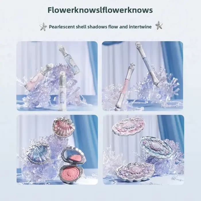 Coffrets de Maquillage Flower Knows Little Angel Bunny Garden Lip Glaze Blush Shell Jewelry Flowerkn