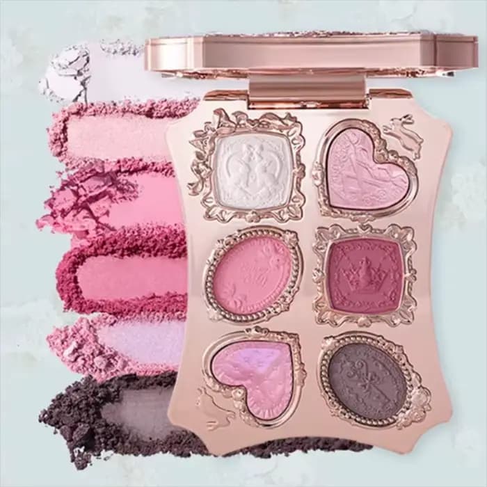 Palette de fards à paupières Flower Knows Garden Matte Pearlescent Powder Fine Six Color, contour, l