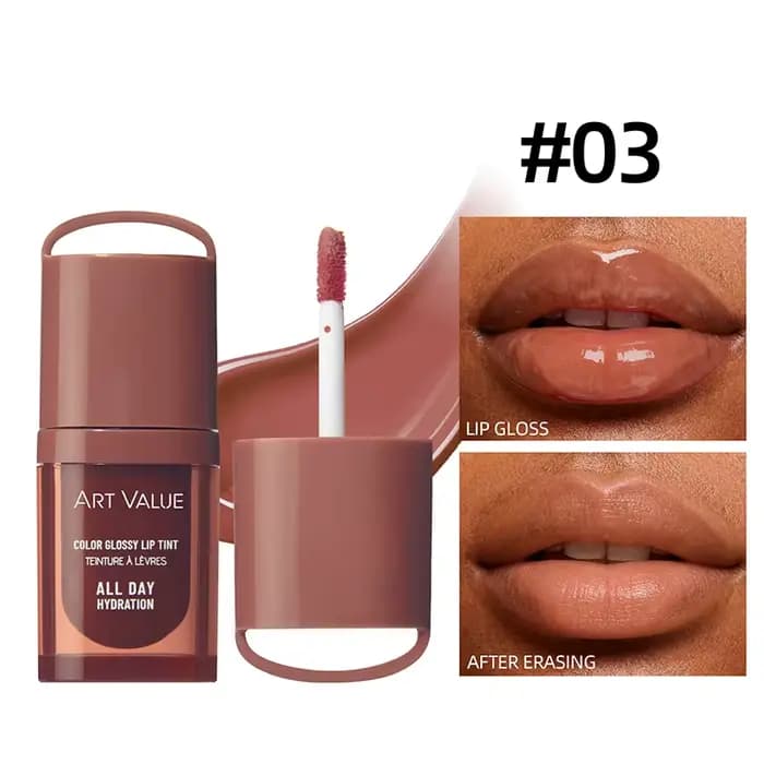 Gloss à lèvres effet miroir, brillance longue durée, hydratant et nourrissant, texture soyeuse, glos