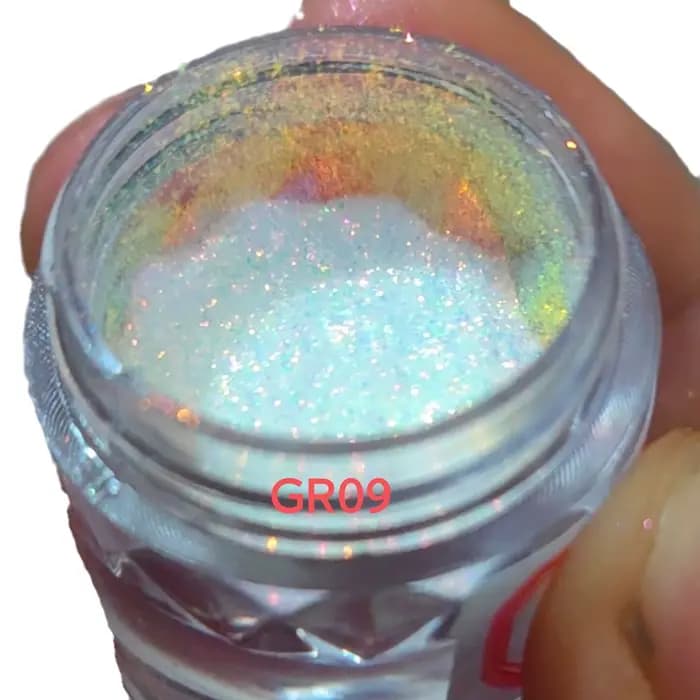 Pigment Multichrome Scintillant Effet Arc-en-ciel Changeant de Couleur, Poudre Libre Aurore, Pigment