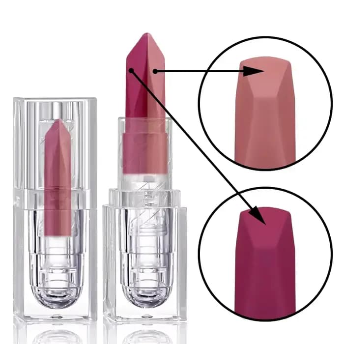 Rouge à lèvres bicolore à couleur changeante, Rose et violet sensible à la température, hydratant, l