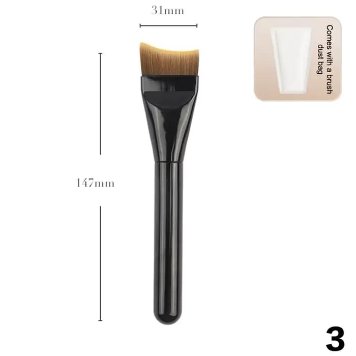 Pinceau de fond de teint Ultra fin, léger, pour Contour du visage, plat, crème de fond de teint, pin