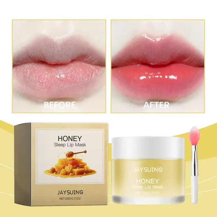 Masque hydratant pour les lèvres au miel, base de maquillage, atténue les ridules, anti-gerçures, po