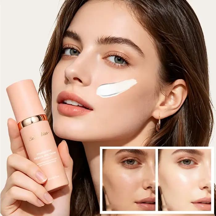 Fond de teint liquide changeant de couleur, imperméable et résistant à la transpiration, formule dur