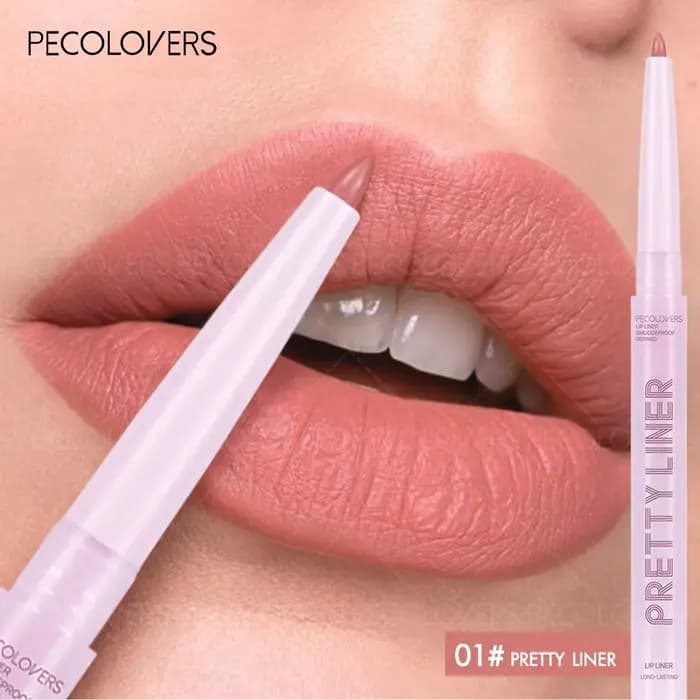 Crayon à lèvres transparent en tube rose, pour dessiner les contours des lèvres, lèvres pulpeuses et