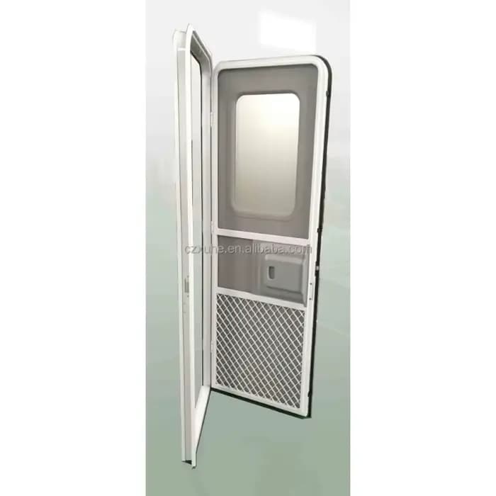 Porte d'entrée RV avec portes et fenêtres en acrylique double couche. Porte d'entrée de maison motri