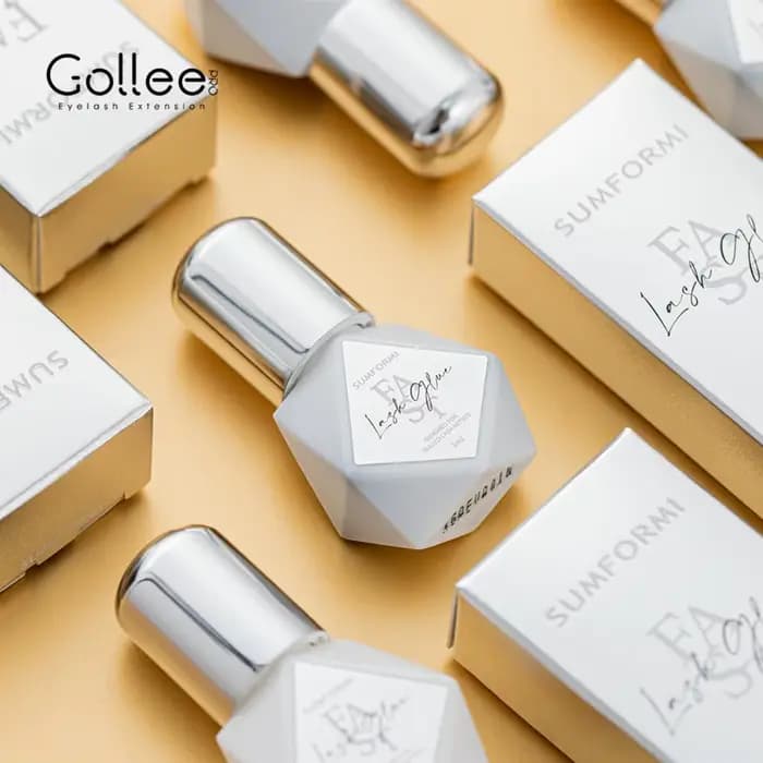 Gollee – colle pour extensions de cils, 5 bouteilles, 7-9 semaines, greffage longue durée, 0.3-1s, c