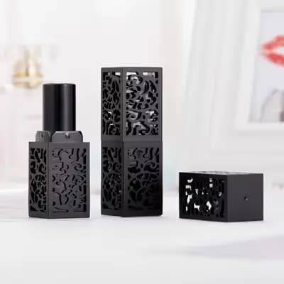 Conteneurs cosmétiques vides, Tubes de baume à lèvres carrés en noir/Rouge, DIY, flacon rechargeable