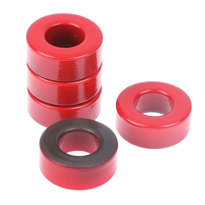 Noyaux toroïdaux de ferrite de fer T106-2 pour inducteurs, noyau de poudre de fer, anneau rouge, mau