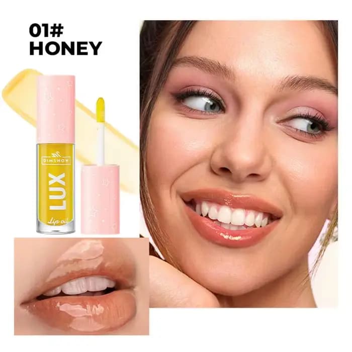 DIMSHOW Gloss à lèvres effet miroir nacré, longue tenue, hydratant, brillant, pailleté, waterproof, 