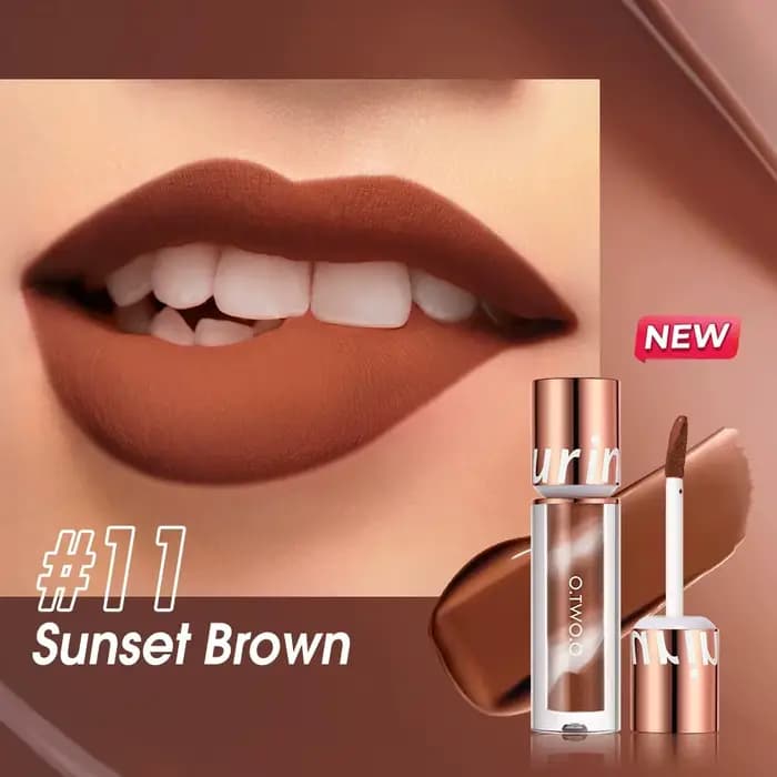 O.TWO.O plus récent Rouge à lèvres imperméable maquillage brillant à lèvres Rose Rouge soie Liptint 