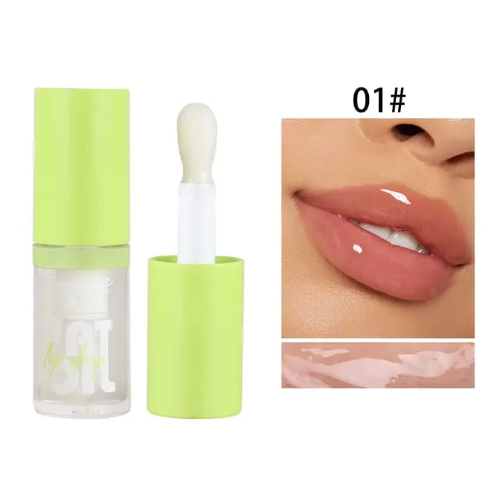 Green Mirror Lip Gloss fait les lèvres dodues humides et améliore l'humidité des lèvres
