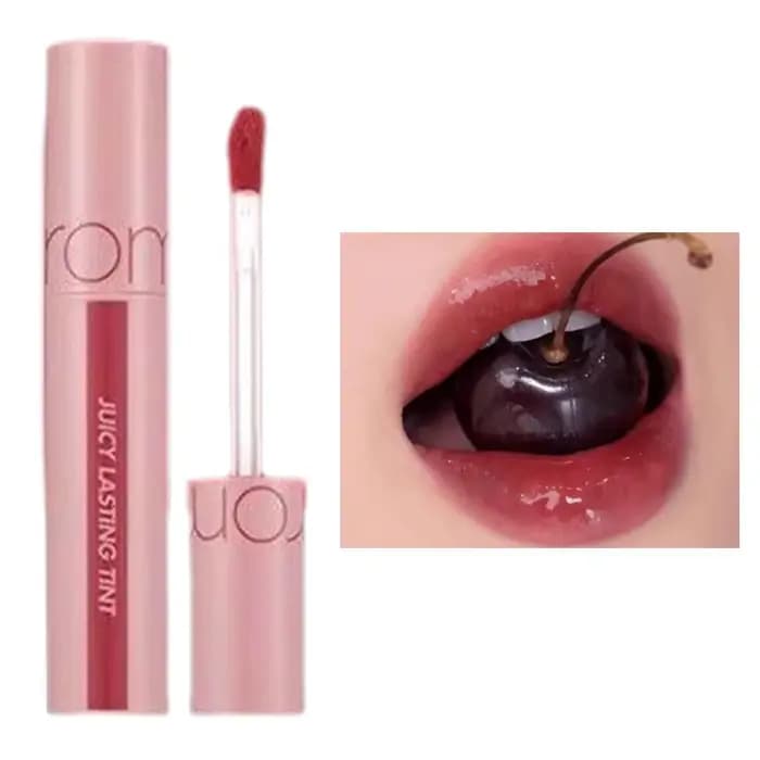 Gloss à lèvres coréen Romand Juice, effet blanchissant, léger, non collant, brillance miroir, rouge 