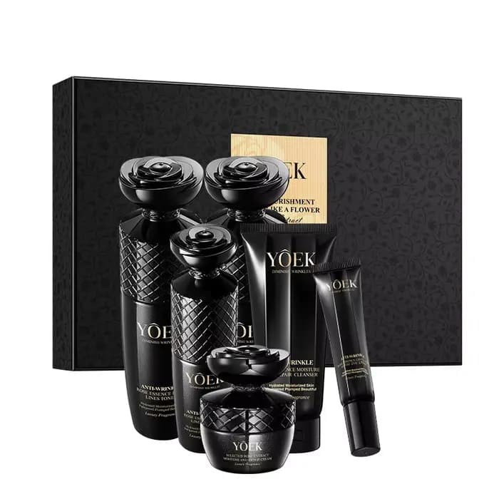 Ensemble de soins de la peau Anti-rides à l'extrait de Rose, nettoyage en profondeur, équilibre du v