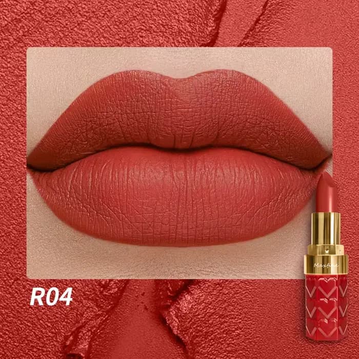 Rouge à lèvres mat nu 4 couleurs, imperméable, longue durée, ne se décolore pas, Sexy, rouge, rose, 