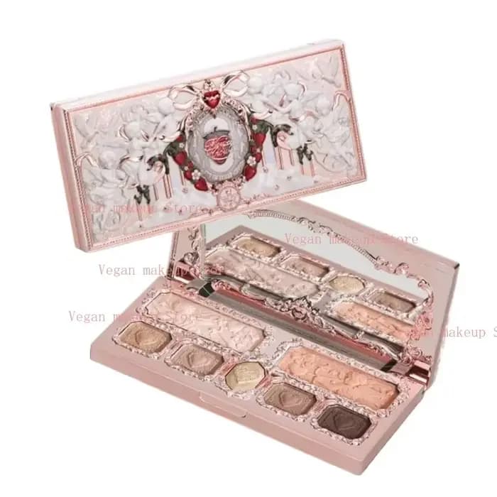 Flowerkaren fraise Cupidon Collection Palette de teint du visage Blush fard à paupières surligneur f