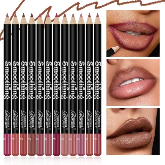 Ensemble de rouges à lèvres longue durée, 12 pièces, avec crayon professionnel et brillant à lèvres 