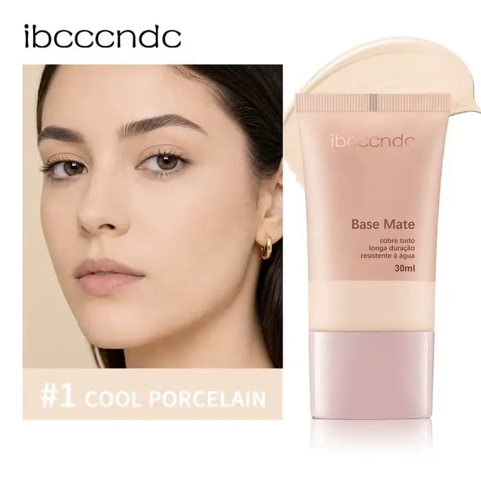 Fond de teint mat 30 ml, couvrance naturelle, longue tenue, imperméable, résistant à la transpiratio