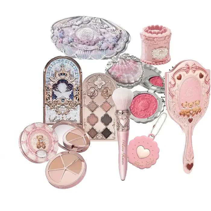 Coffrets de Maquillage Flower Knows Little Angel Bunny Garden Lip Glaze Blush Shell Jewelry Flowerkn