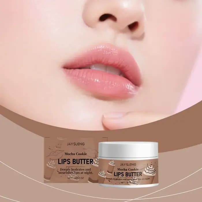 Masque hydratant pour les lèvres au goût de biscuit moka - Soin des lèvres de nuit pour des lèvres d