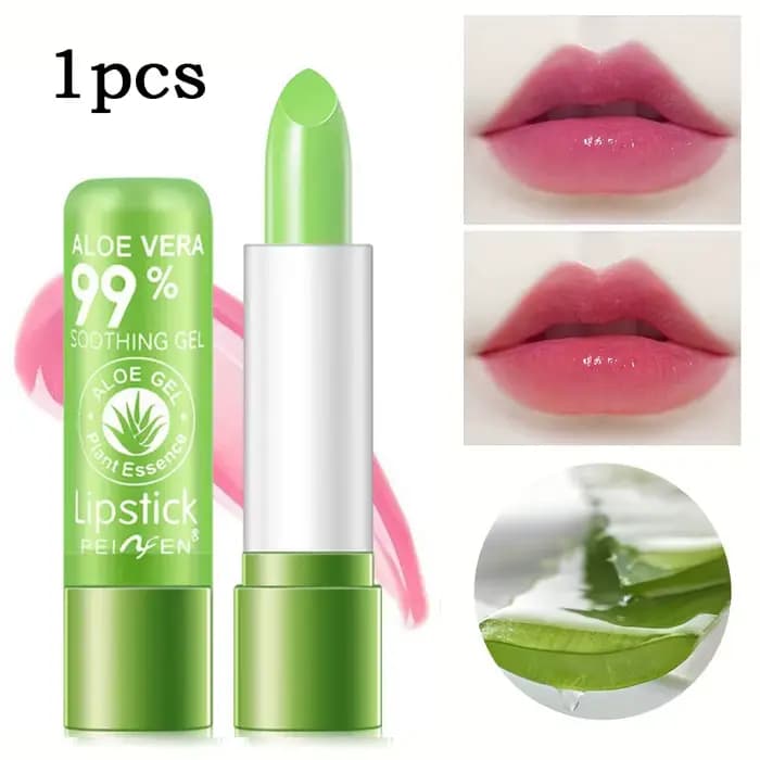 Rouge à lèvres hydratant à l'aloe vera changeant de couleur en fonction de la température, rouge à l