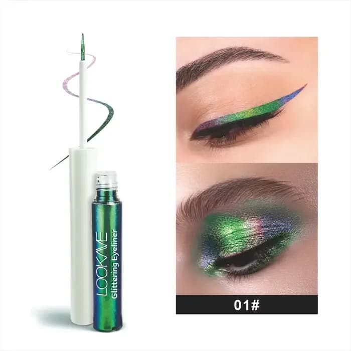 Eyeliner liquide caméléon brillant, fard à paupières métallique, multicolore, nacré, couleur polaris
