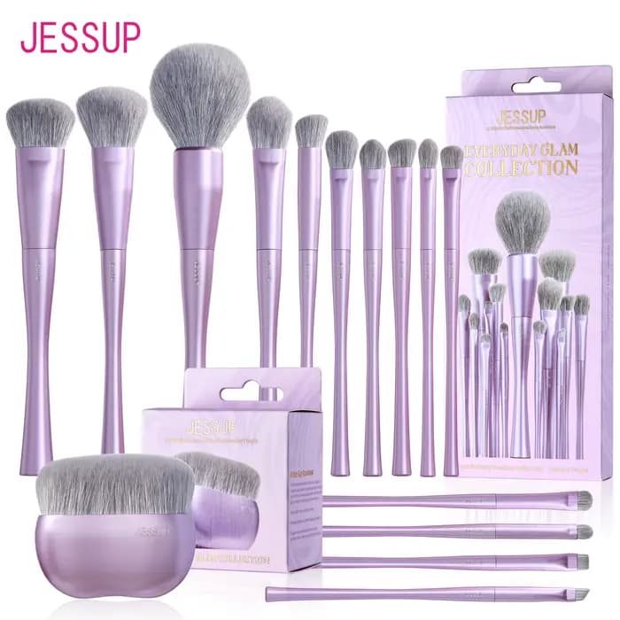Jessup – ensemble de pinceaux de maquillage, 4/6/7/10/14/15 pièces, pinceaux de fond de teint, mélan