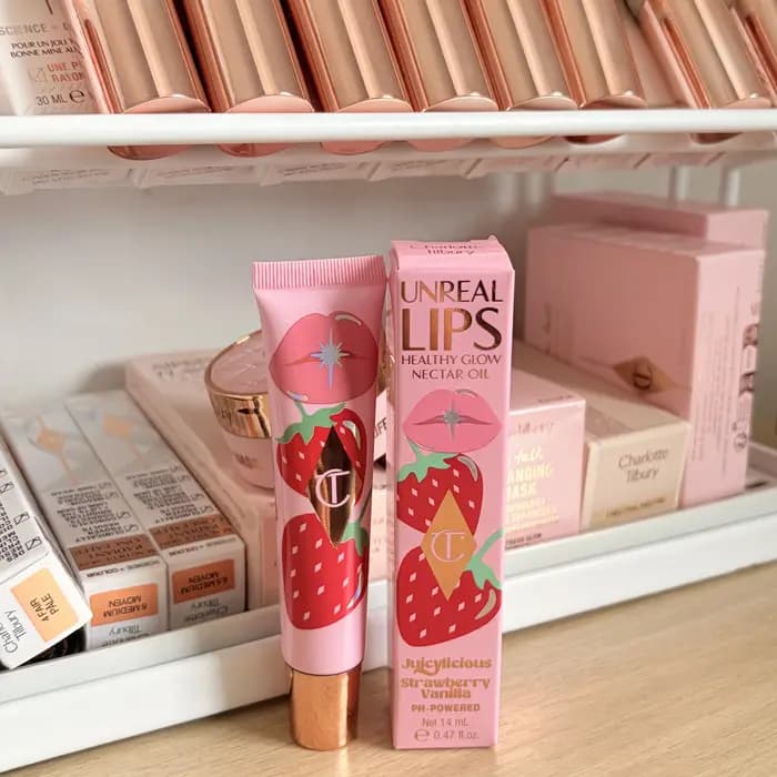 Charlotte Tilbury Jelly Lip Gloss, Essence de soin pour les lèvres, Gloss effet miroir, Baume à lèvr