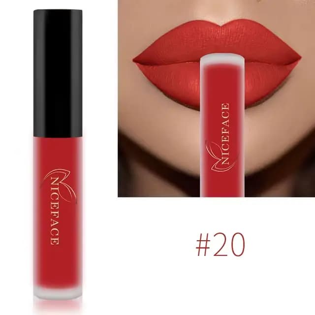 NICEFACE – rouge à lèvres liquide mat, Nude, imperméable, longue durée, brillant à lèvres, teinte ve
