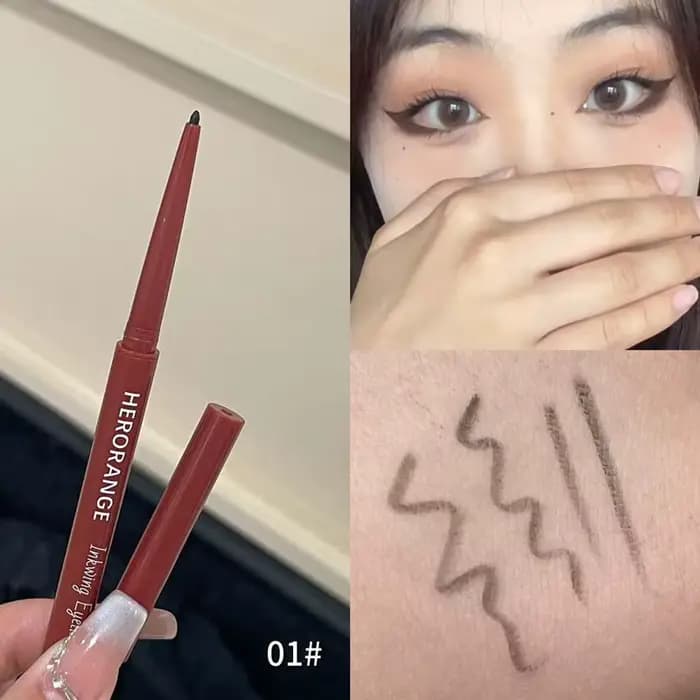 Crayon Eyeliner Ultra-fin rose marron, ligne de fard à paupières inférieure, imperméable, facile à p
