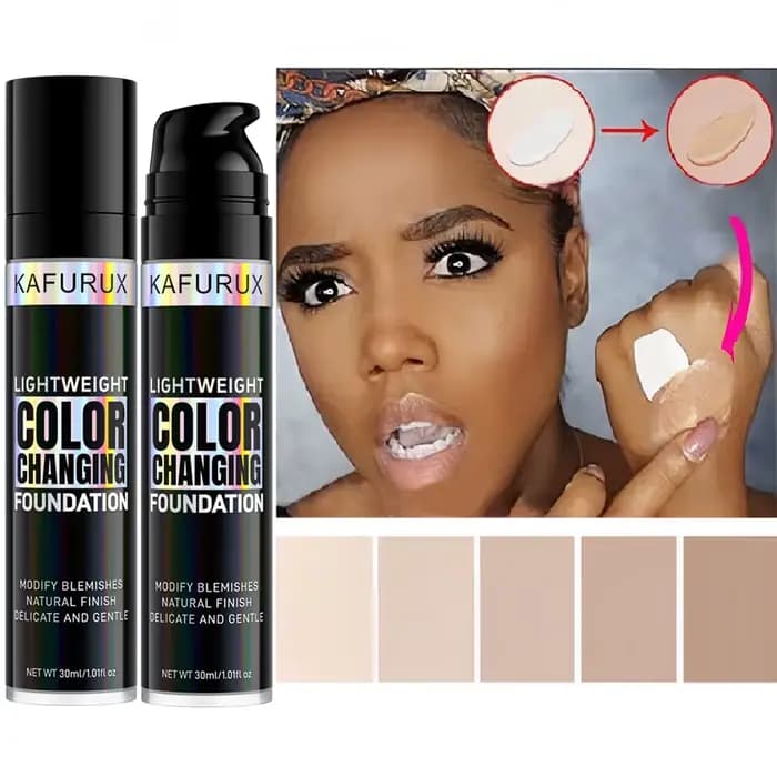 Fond de teint magique changeant de couleur, liquide doux, mat, crème de Base de maquillage hydratant